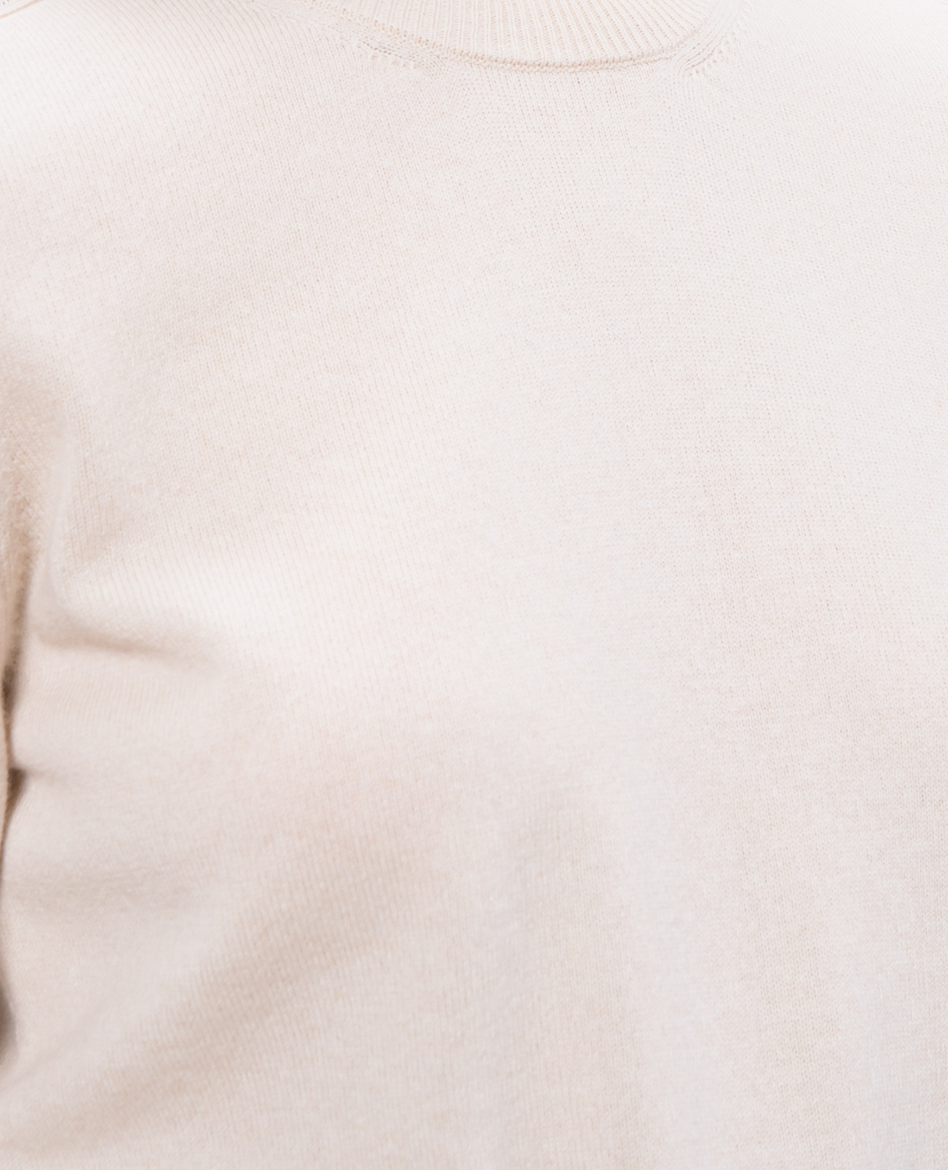 

Beige wool, silk and cashmere sweater with monil chain Peserico