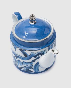 Dolce&Gabbana Blue porcelain teapot with print TC0127TCA39