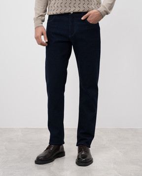 Cashmere&Whiskey Blue jeans with logo patch BALVANO871