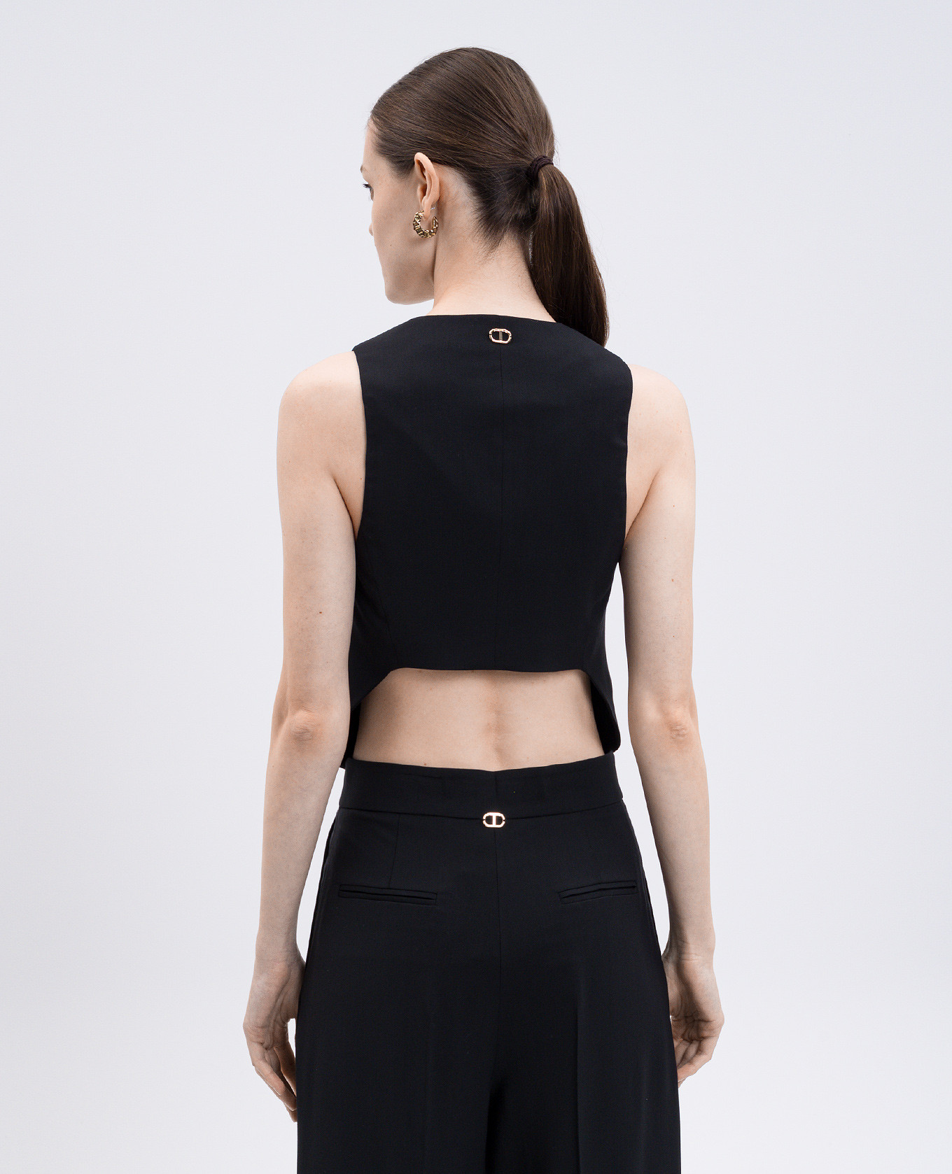 

Black vest with logo Twinset