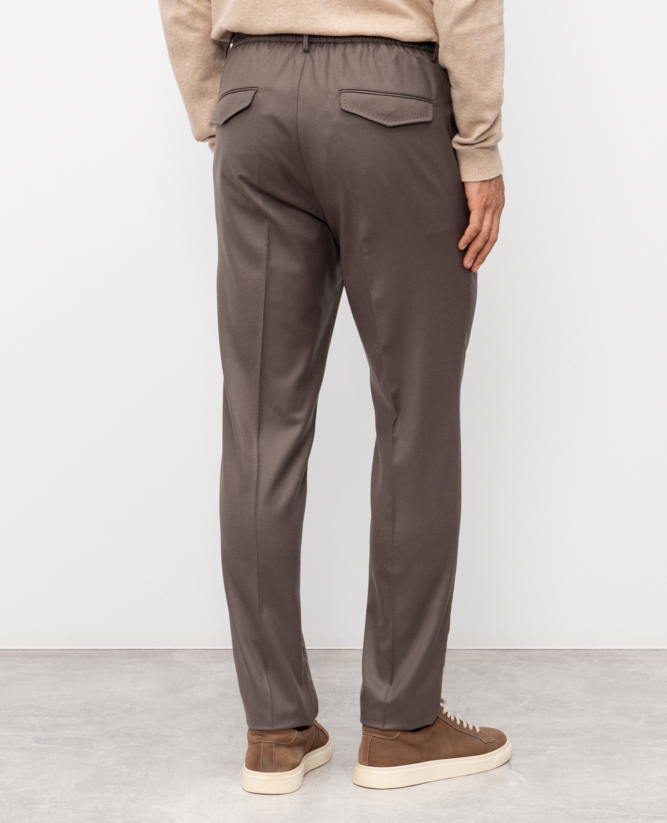 Brown wool pants Peserico 4