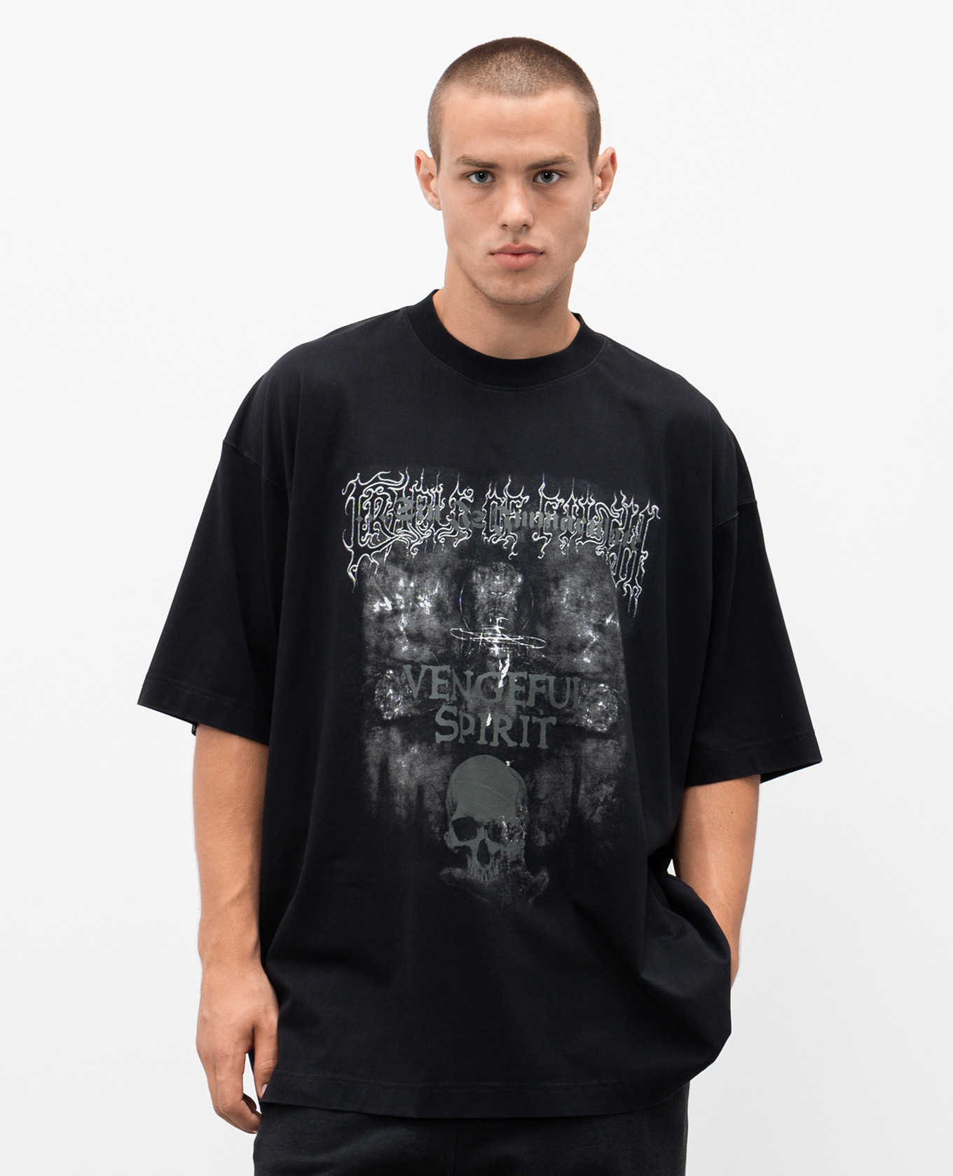 

Vengeful Spirit Black T-Shirt Vetements