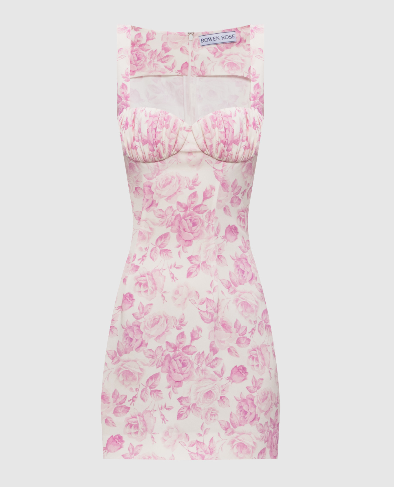 White floral print mini dress Rowen Rose