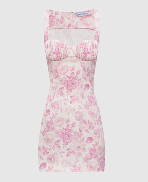 Rowen Rose White floral print mini dress DRSRR389S