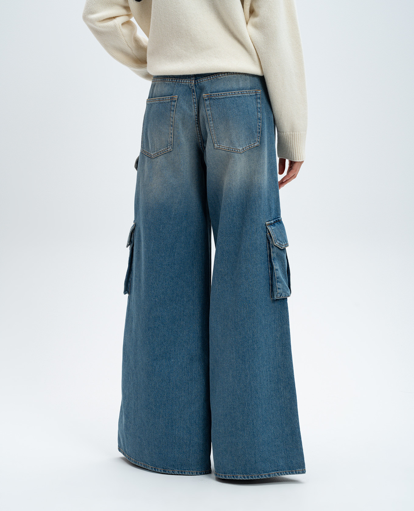 Blue logo cargo jeans Off-White 4