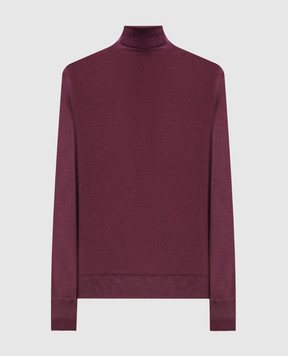 Brunello Cucinelli Burgundy golf from wool and cashmere M2400103