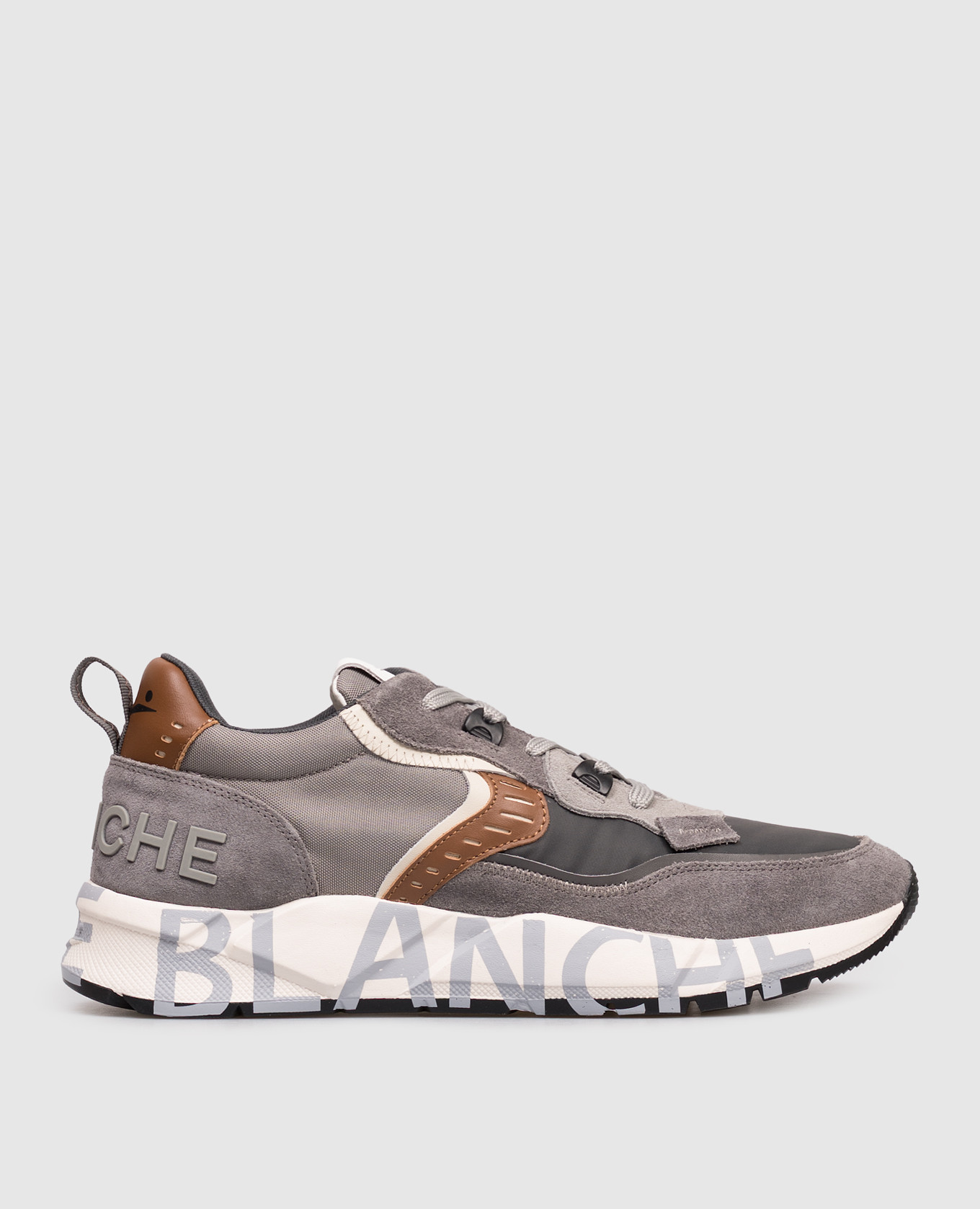 Grey CLUB01 logo combination sneakers Voile Blanche