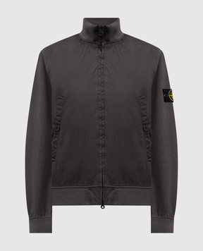 Stone Island Grey jacket with logo patch K1S154100012S0034