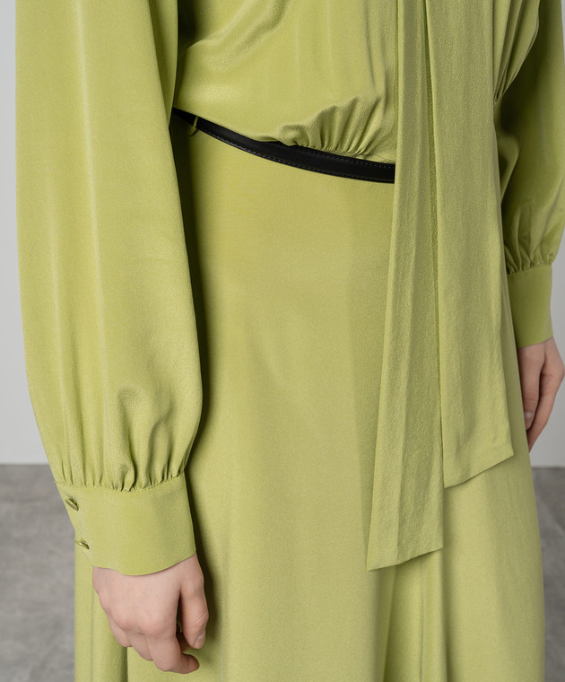 Max Mara Green Silk Dress Max Mara Murge Silk Evening Gown  Alberre Odette