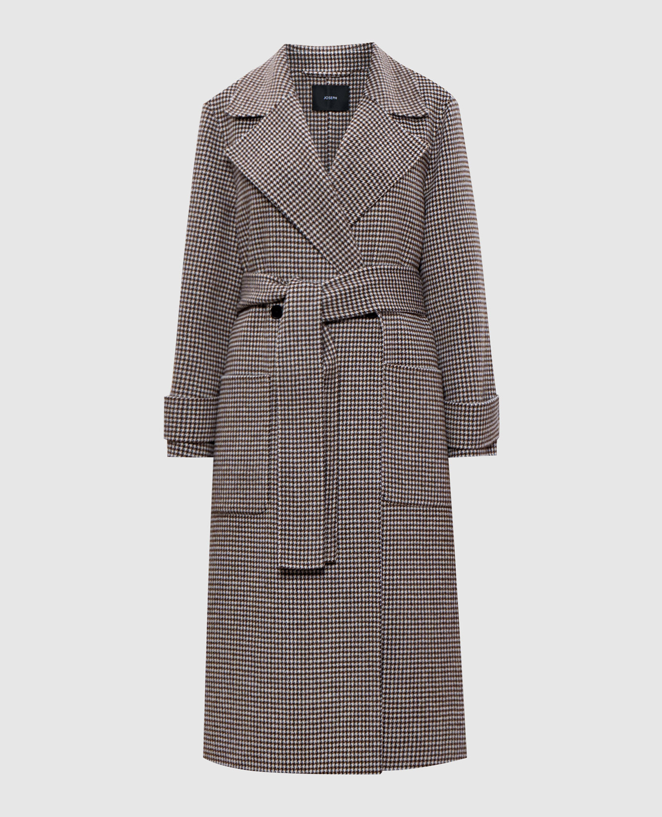 

Double-breasted coat made of wool in a pattern JOSEPH, White
