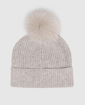 Yves Salomon Enfant Children's gray cashmere hat 20WEA500XXCARD