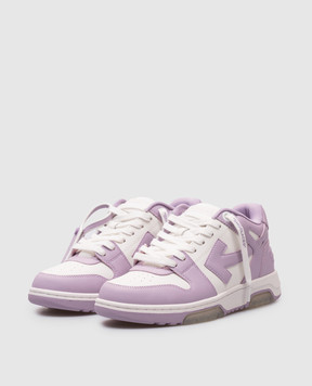 Off-White Out Of Office Purple Leather Sneakers OWIA259S25LEA002