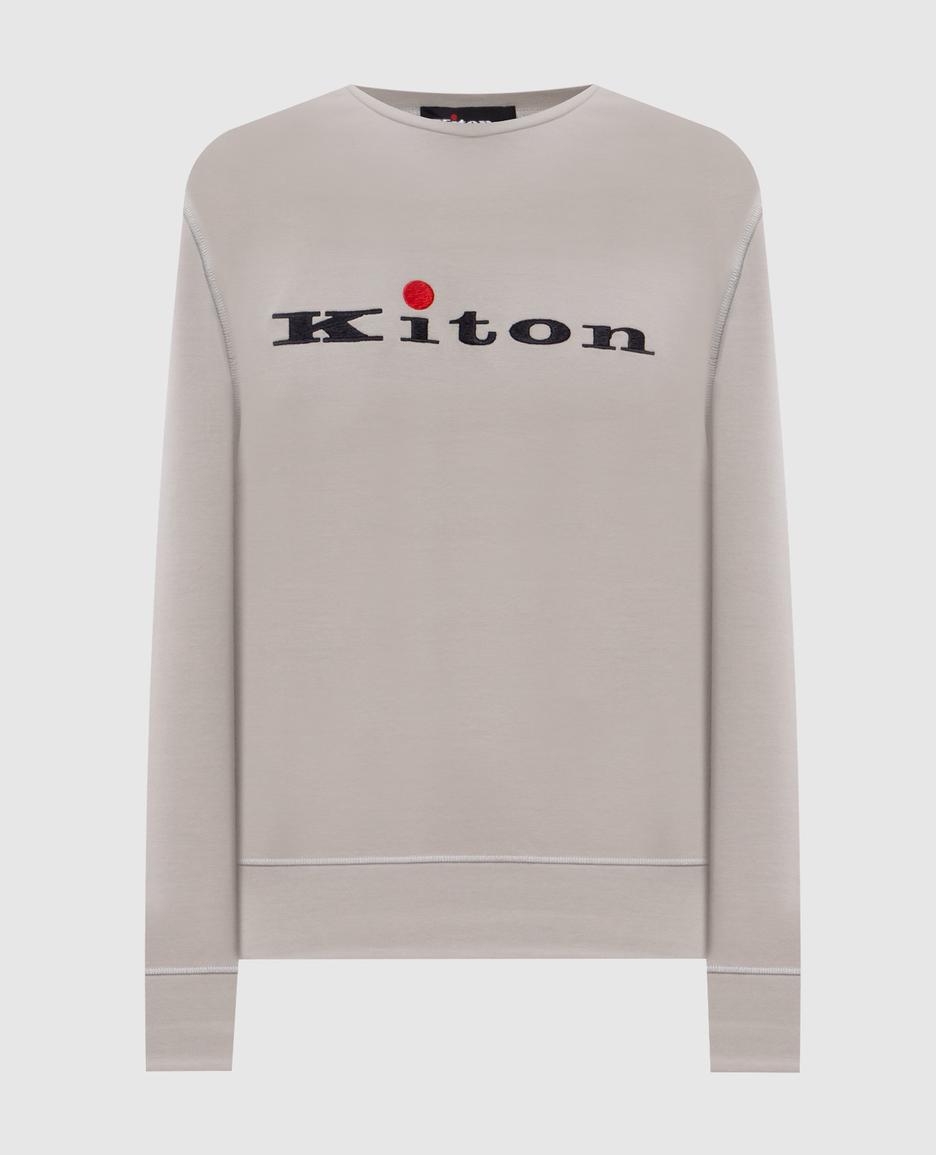 

Grey sweatshirt with logo embroidery Kiton