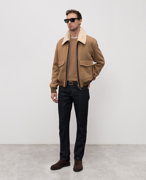 Tom Ford Brown cashmere sweater KCL064YMK097