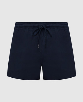Vilebrequin Blue swim shorts with logo patch MLTH2L26