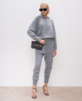 Tom Ford Gray cashmere hoodie FLK020YAX437