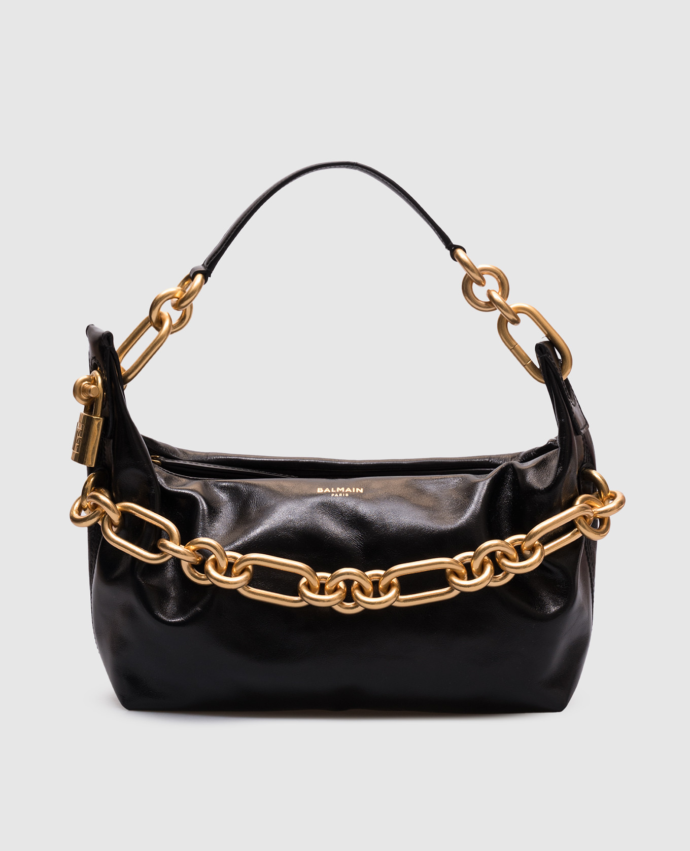 

Black glossy leather Sync bag Balmain