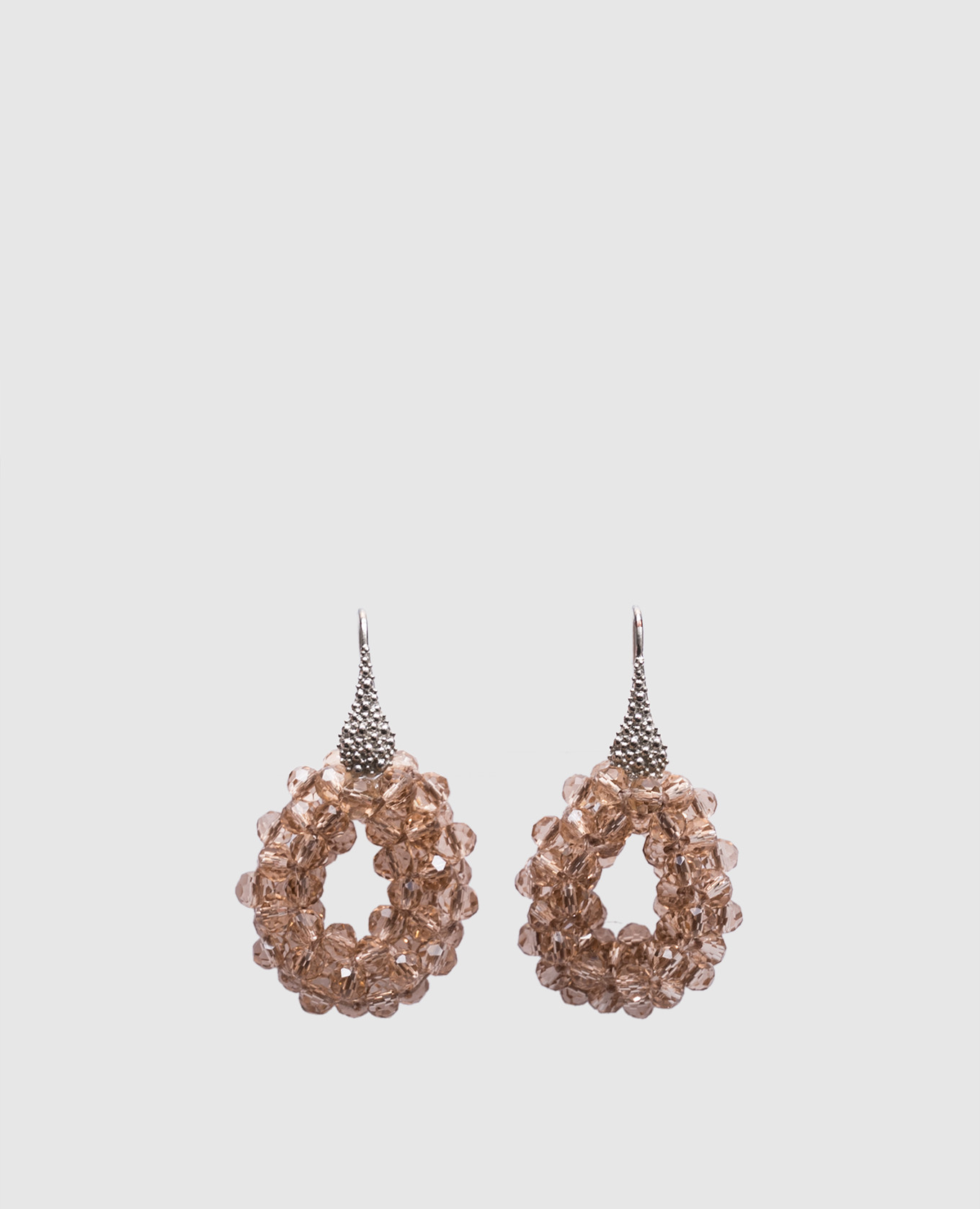 

Beige earrings with beads Peserico