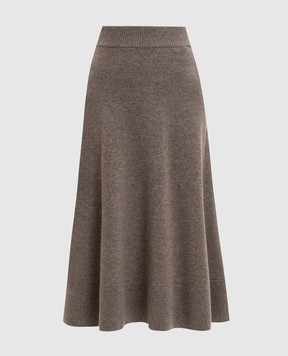 Agnona Brown cashmere skirt KG100600K080N