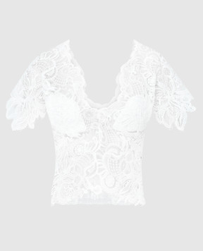 Ermanno Scervino White lace blouse D442L309BXV