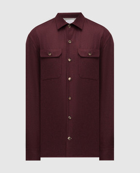 Brunello Cucinelli Burgundy wool shirt M038P0720