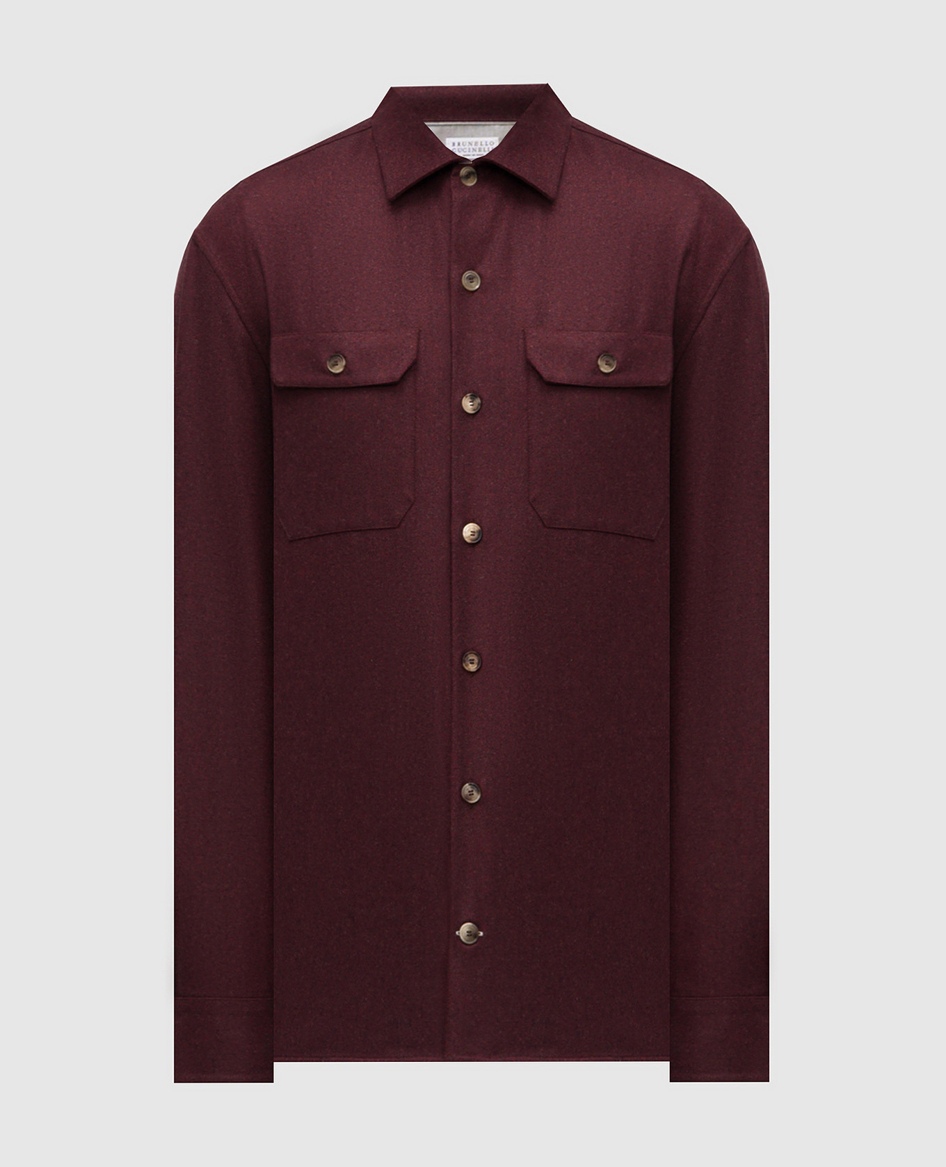 Burgundy wool shirt Brunello Cucinelli