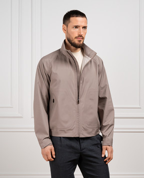 COLOMBO Gray straight-cut windbreaker GB00203A00921