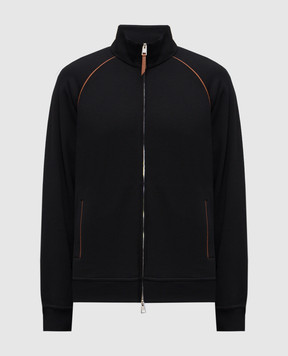 Brunello Cucinelli Black sports jacket with piping MW8639087G