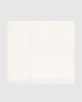 Peserico White wool scarf with sequins S31529C0CC661