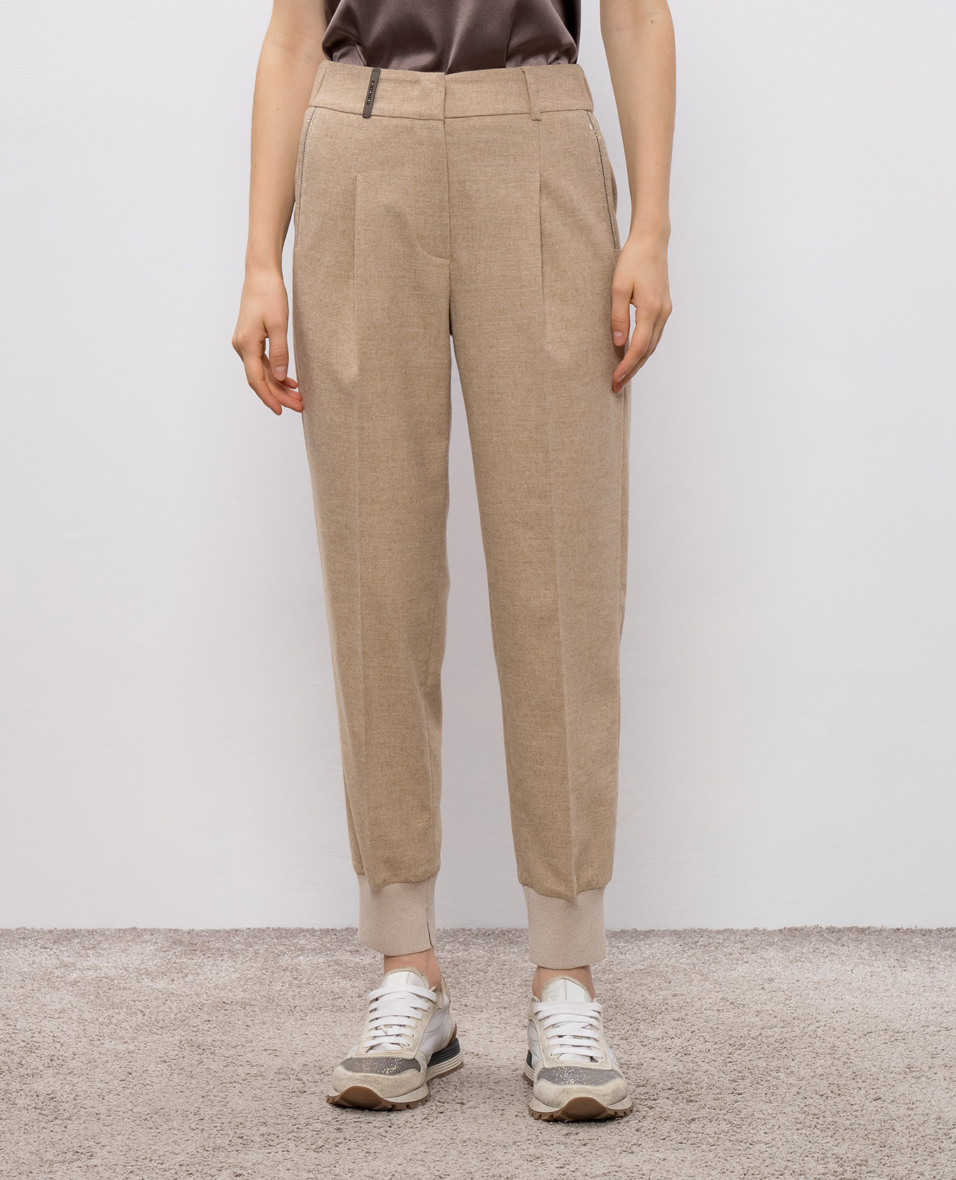 

Beige wool pants Peserico