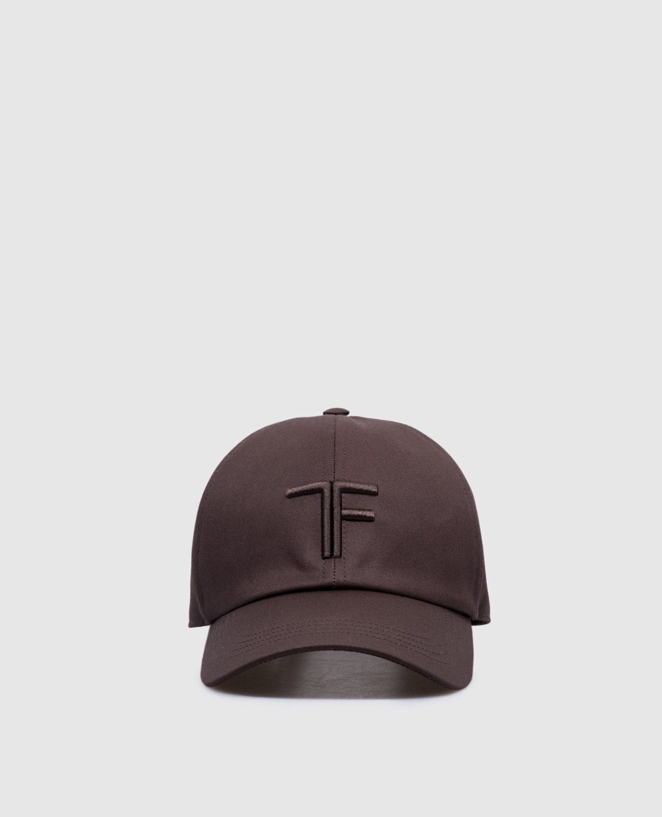 

Brown cap with textured logo monogram embroidery Tom Ford