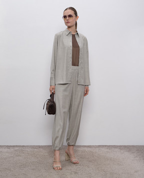 Peserico Gray pants with wool A0498906461