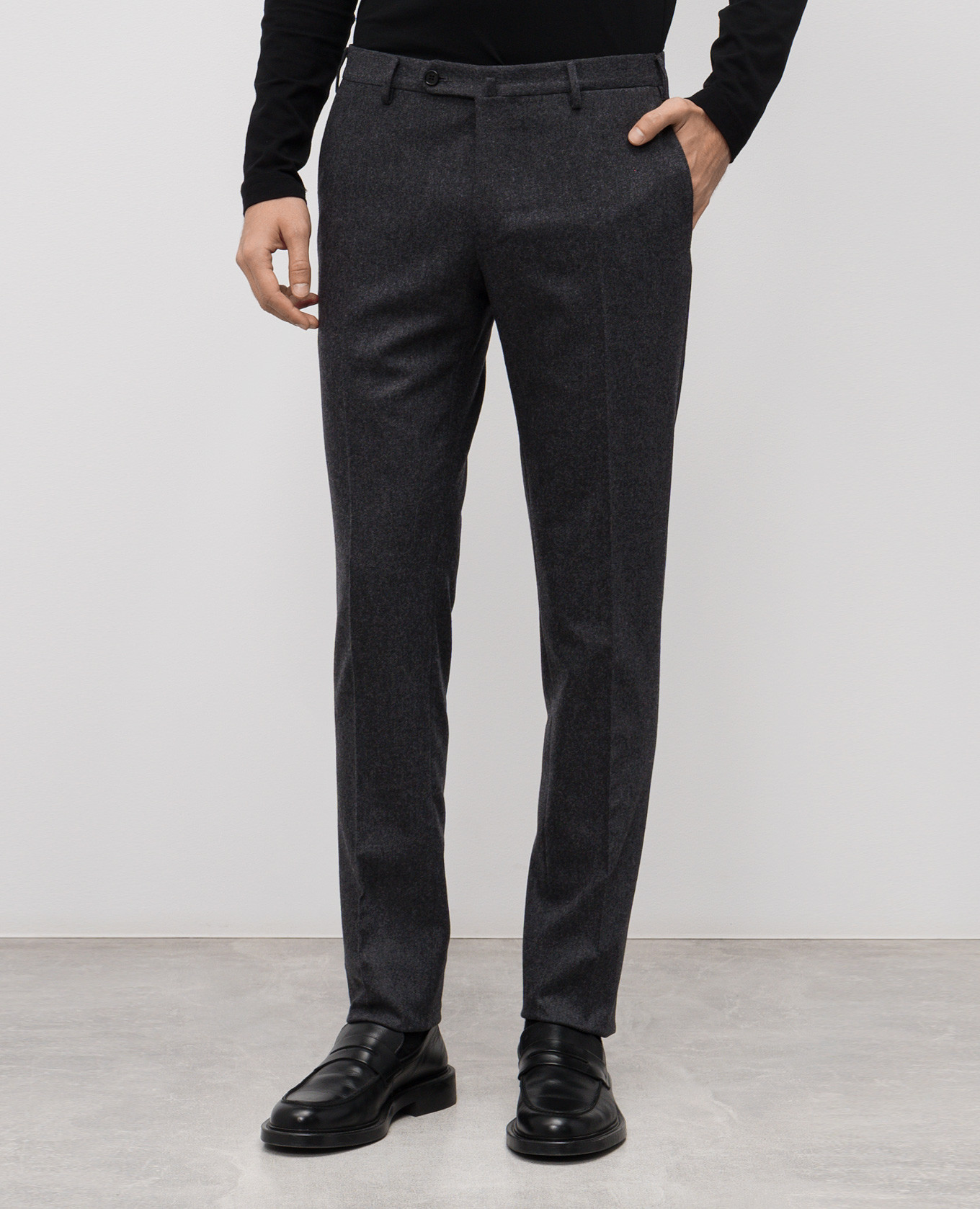 Gray wool and cashmere pants Slowear 3