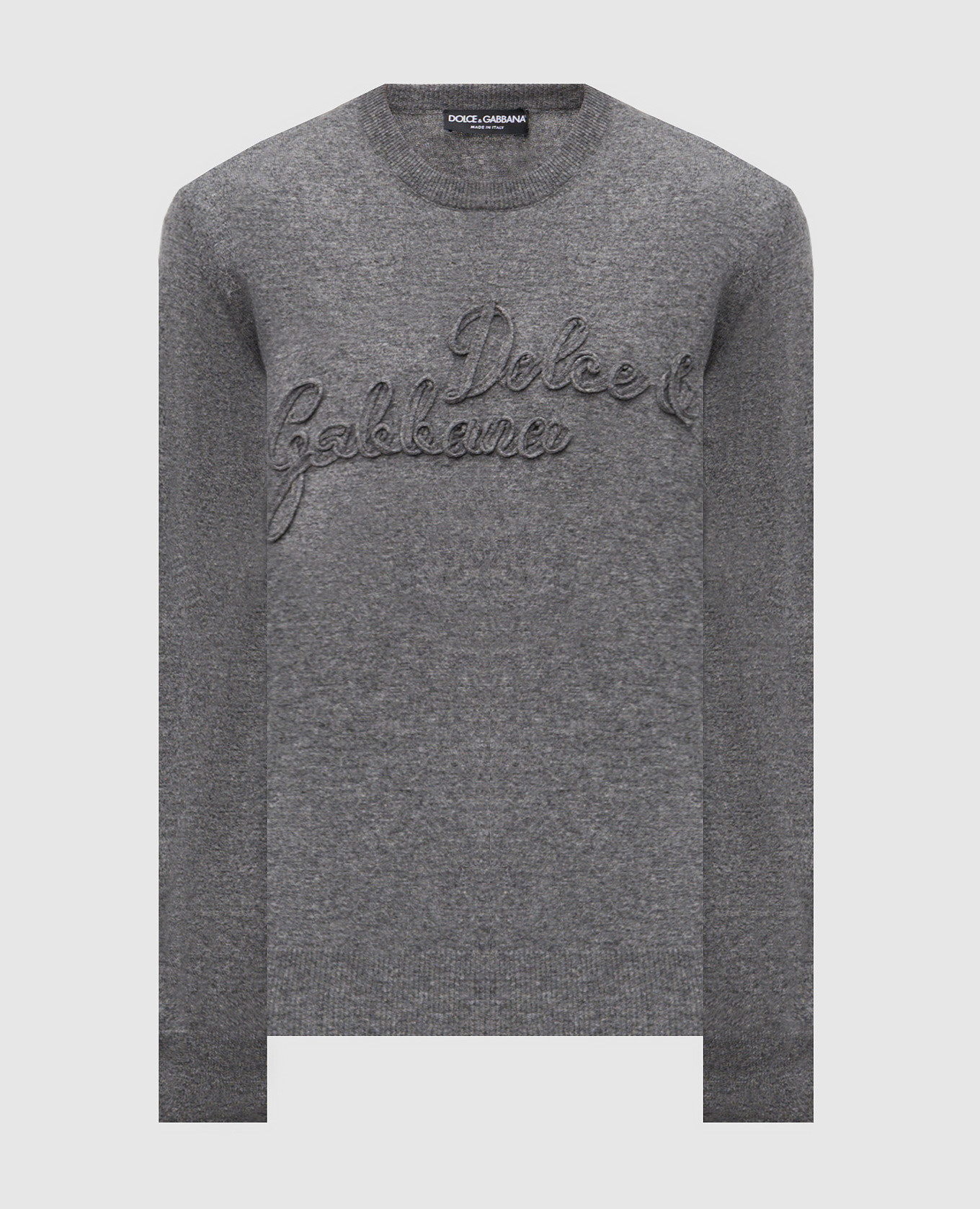 

Grey wool jumper with logo Dolce&Gabbana
