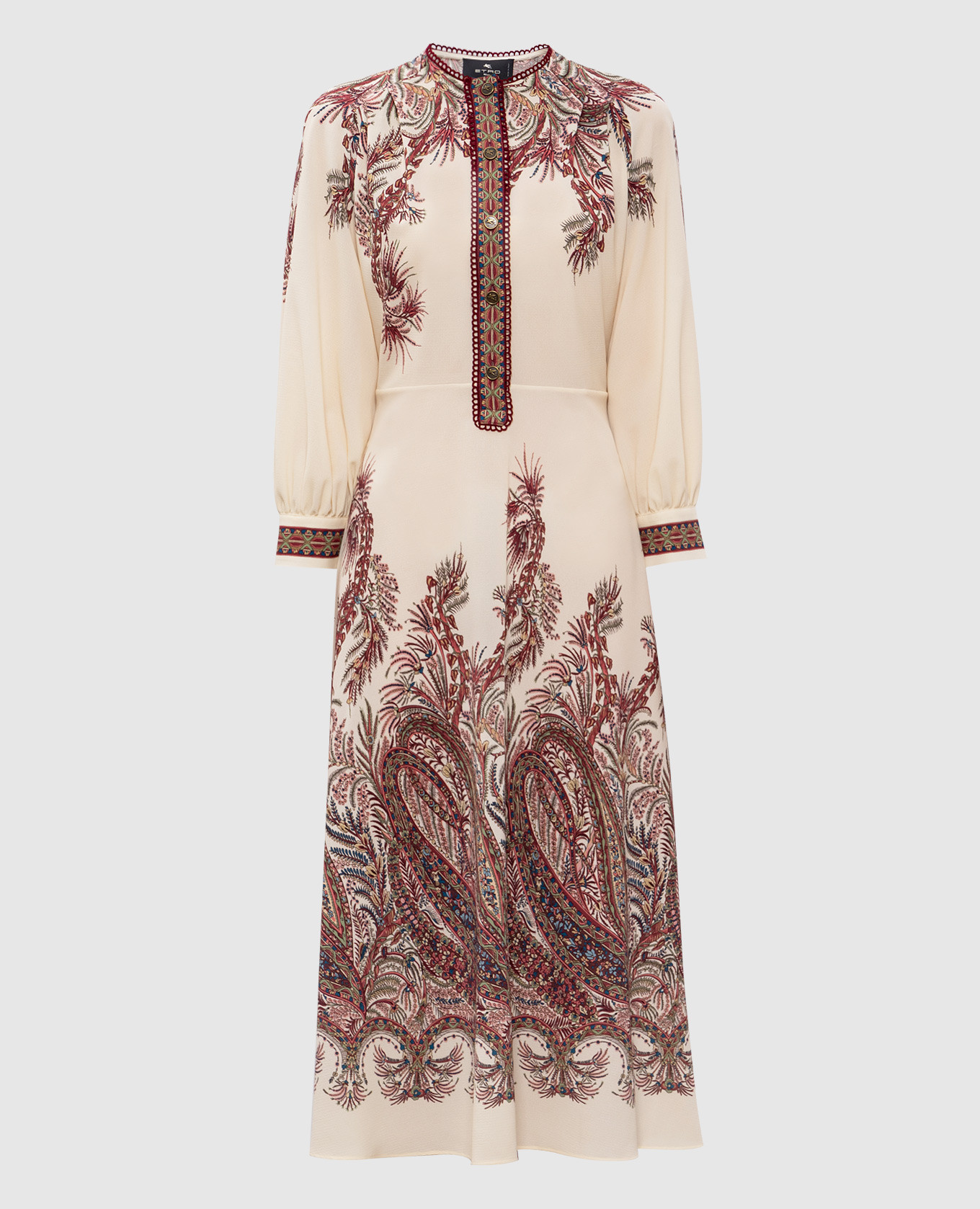 Beige midi dress with print Etro