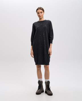 Brunello Cucinelli Cashmere dress with sequins M12173A90