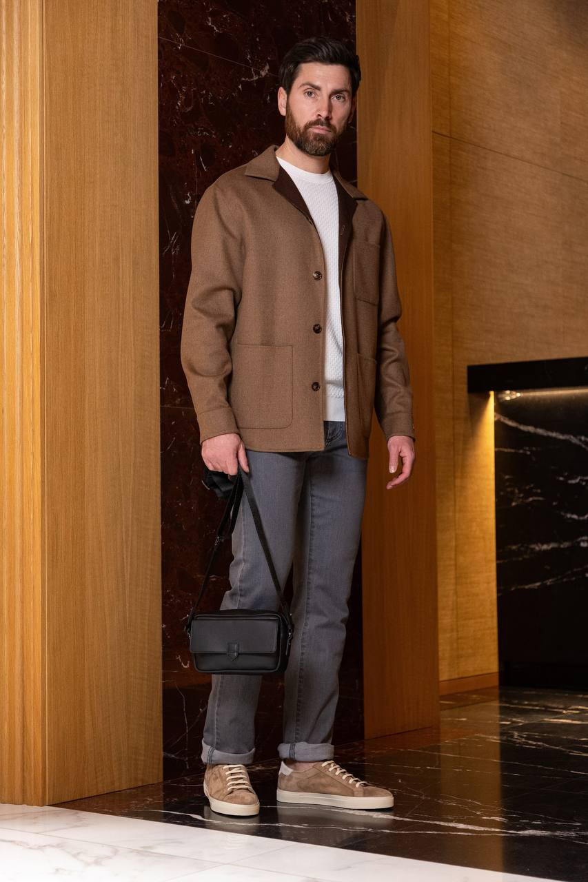 

Brown wool jacket Canali