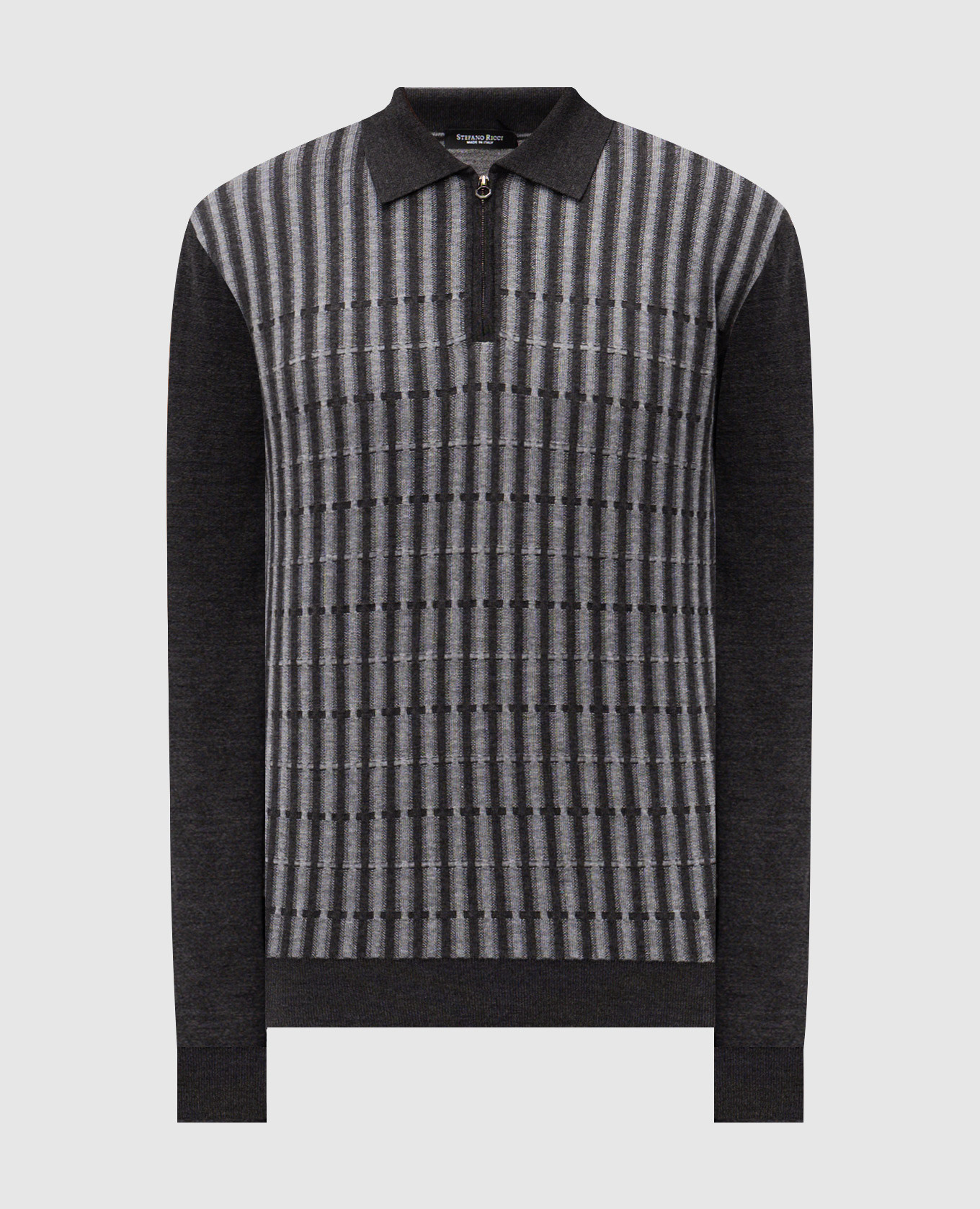 

Gray wool, cashmere and silk polo shirt Stefano Ricci, Grey