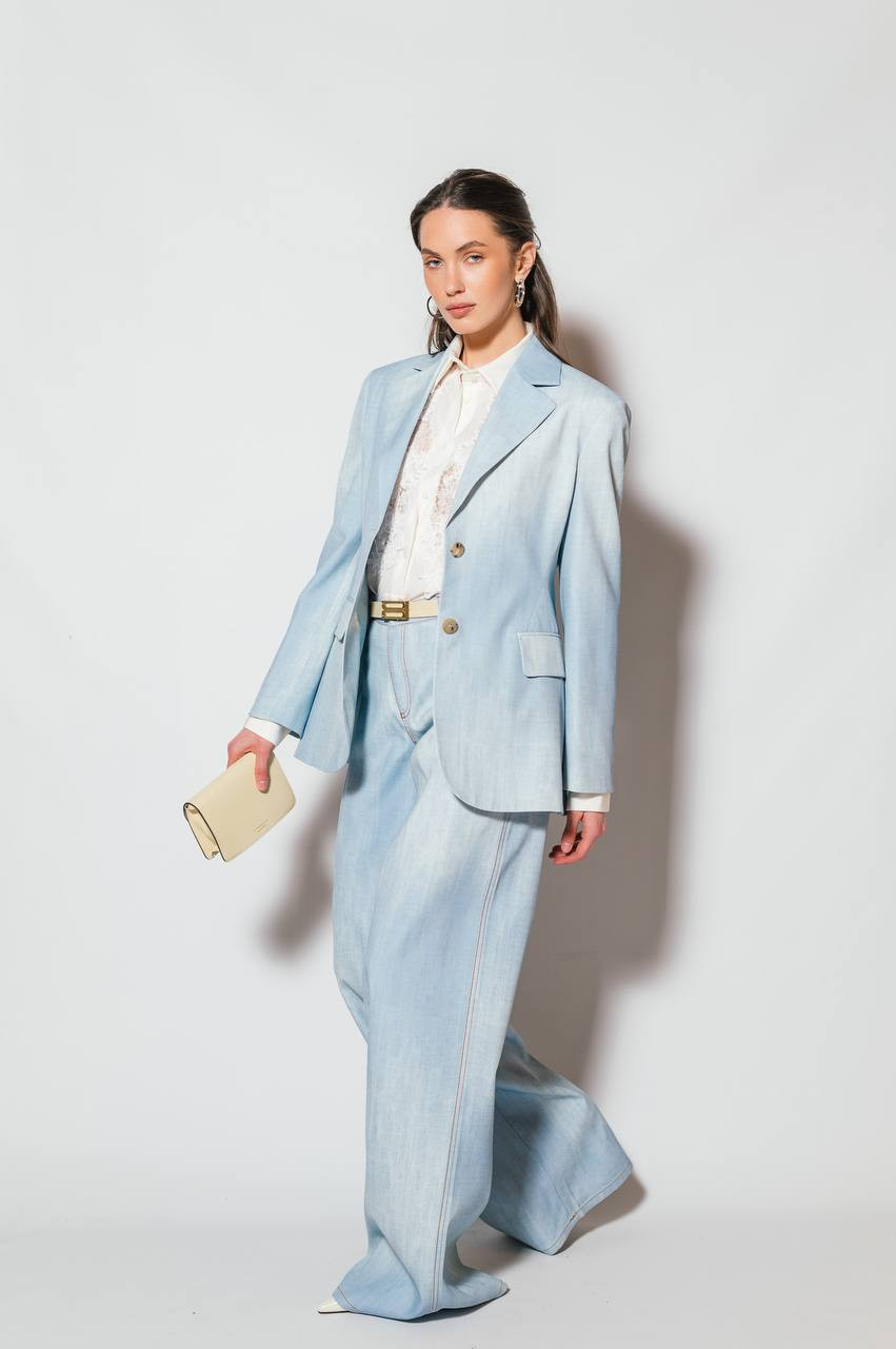 

Blue jacket with a degraded effect Ermanno Scervino, Light blue