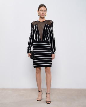 Balmain Black striped dress 123667