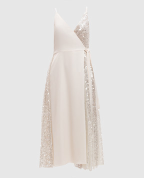 Philosophy di Lorenzo Serafini White wrap dress with sequins A04230725