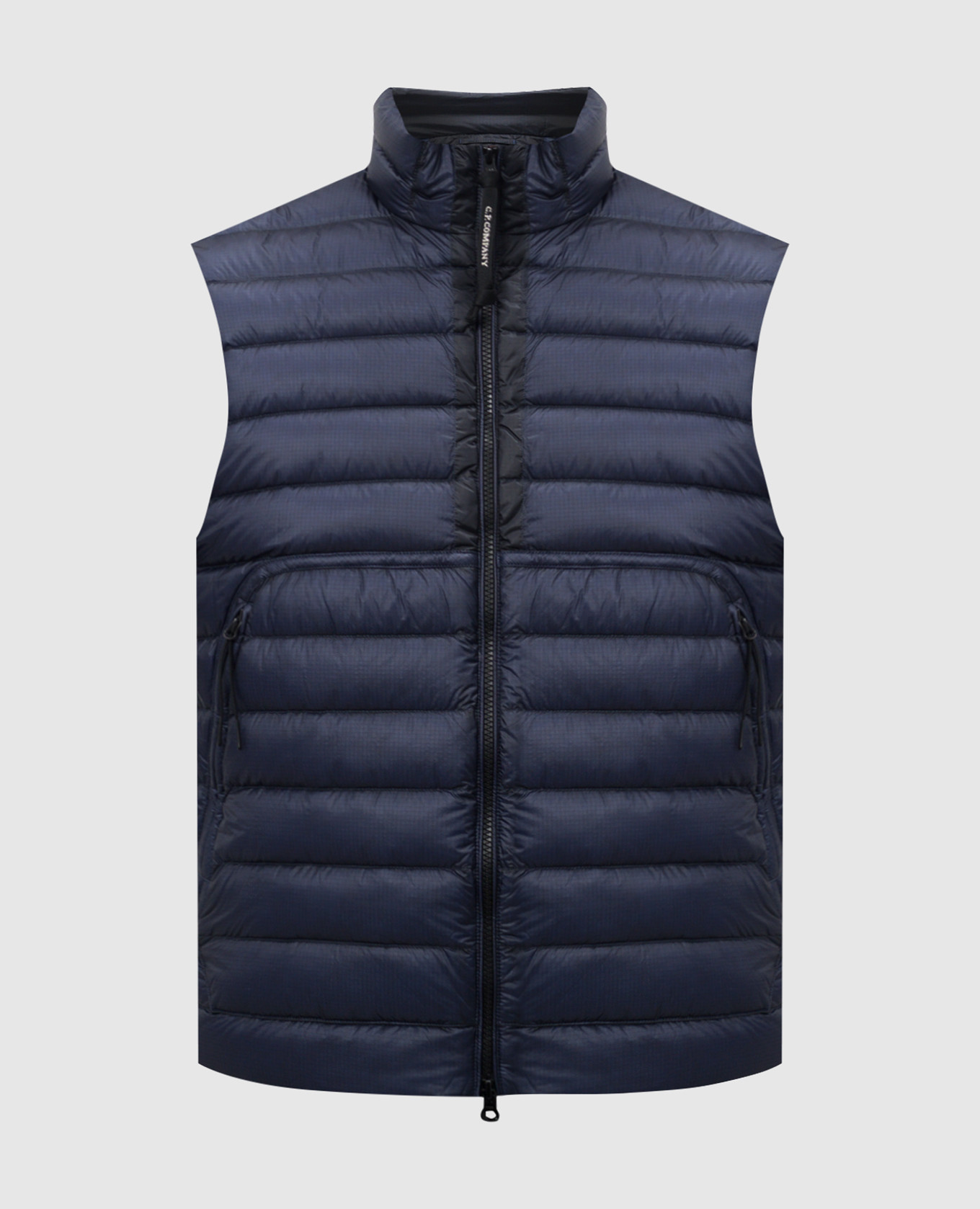 

Blue down quilted vest with logo C.P. Company