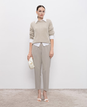 Peserico Beige sweater with wool A99332F07K09240