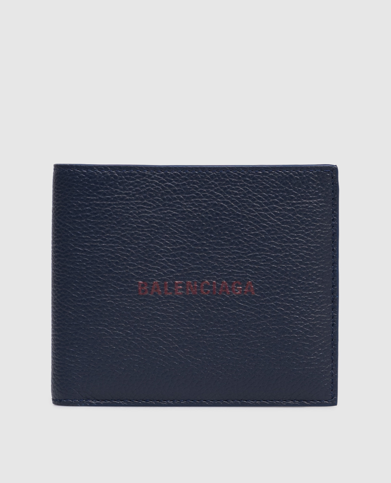 

Blue leather wallet with logo Balenciaga