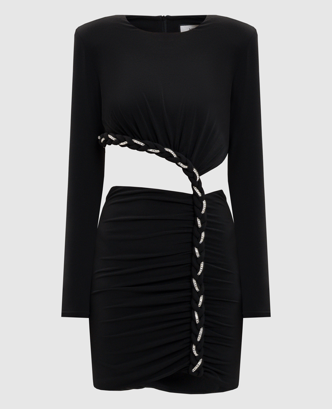 

Black mini dress with drapery Nissa