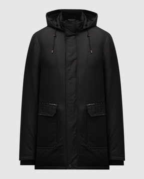 Stefano Ricci Black silk down jacket MDJ53001425426