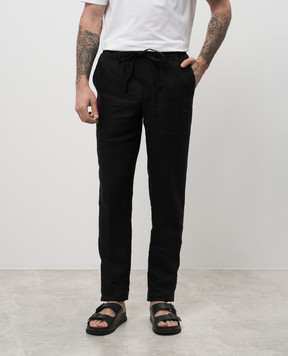 Dolce&Gabbana Black linen and silk pants GVCRATFU4LG