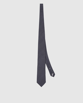 Canali Blue tie made of wool with a pattern HS0411170