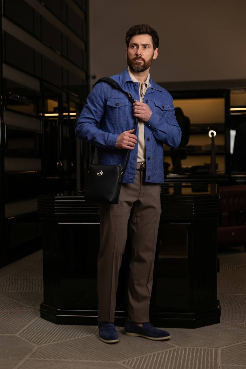 

Beige wool cargo pants with logo emblem Stefano Ricci