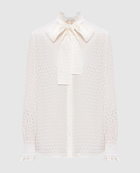 Valentino White patterned silk blouse 7B3AB7T89HT